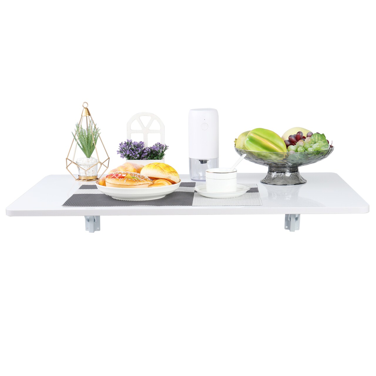 Folding Wall Desk Wall Mounted Folding Table With Heavy-Duty Bracket Stable And Durable For Kitchen Laundry Room And